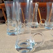 Six verres à shot en cristal gravé