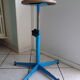 Tabouret ancien industriel réglable acier et bois année 1970