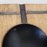 Ashtray empty pocket brutalist industrial metal and wood