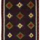 Turkish Kilim Yuruk Vintage 173x342 cm Geometric Red Green Yellow