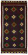 Turkish Kilim Yuruk Vintage 173x342 cm Geometric Red Green Yellow