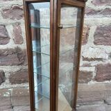 Vintage wooden wall display cabinet
