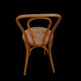 Bistro chair Horgen Glaris in curved wood and caning, Switzerland, circa 1900.