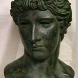 bust Apollo Greco Roman magnificent patina ancient bronze