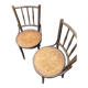 4 curved wooden bistro chairs