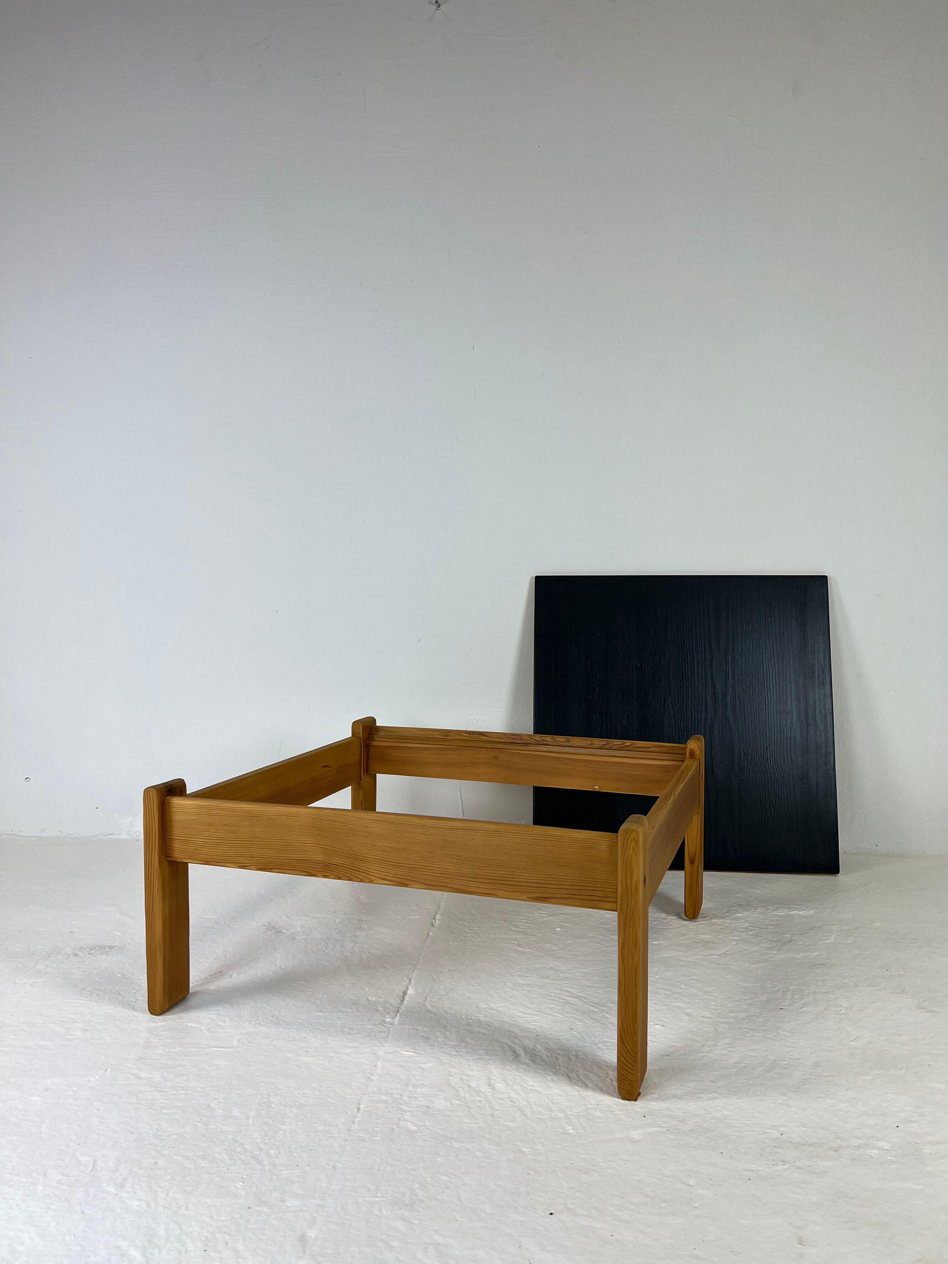 Modernist two-sided beech coffee table, 70s