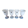 Set of 4 Sèvres crystal glasses