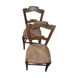 Pair of straw chairs