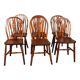 Série De 6 Chaises Windsor Wheelback Du 19° Siècle