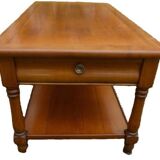 M20240401/Coffee table with two trays and 2 drawers in solid cherry wood - Very good condition