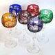 Coloured glasses from the Etzel crystal factory in Bitche Saint Louis