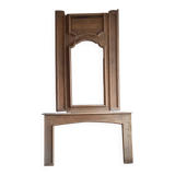 Cheminée et trumeau de château XVIIIe en chêne