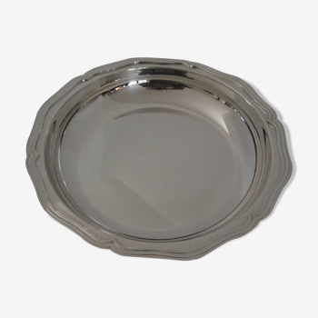 Round hollow dish - chinon filet collection - Christofle and its f-shaped protective pouch