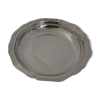 Round hollow dish - chinon filet collection - Christofle and its f-shaped protective pouch