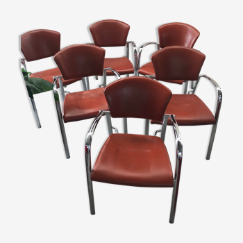Set de 6 chaises design américain, Brayton International