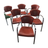 Set of 6 american design chairs, Brayton international