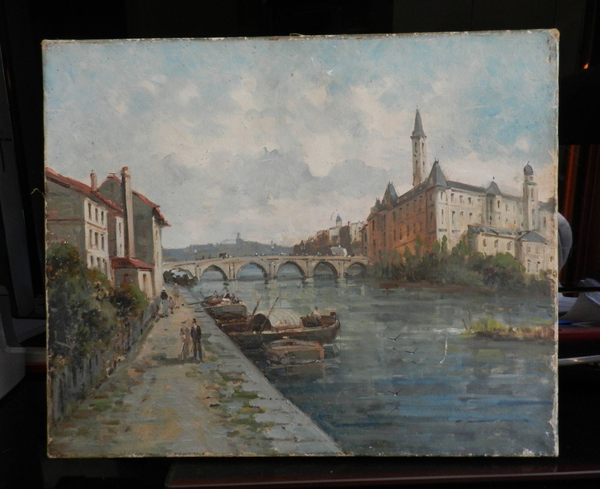 Tableau 19th century oil painting on canvas