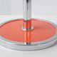 VINTAGE 1970s METAL ASH TRAY ON A STAND ORANGE LACQUER & CHROME 70S SPACE AGE