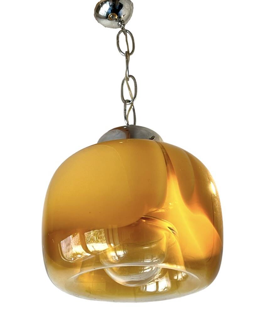 Large Murano Mazzega pendant light from the 70s