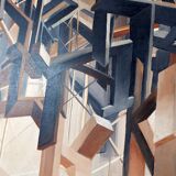 Alix Dufaux - Abstract Geometric painting 1967