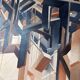 Alix Dufaux - Abstract Geometric painting 1967