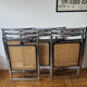 Set of 6 Italian chairs in chrome and cane.