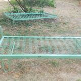 Vintage green metal bed