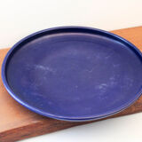 Plat en céramique bleu Charles Voltz Vallauris