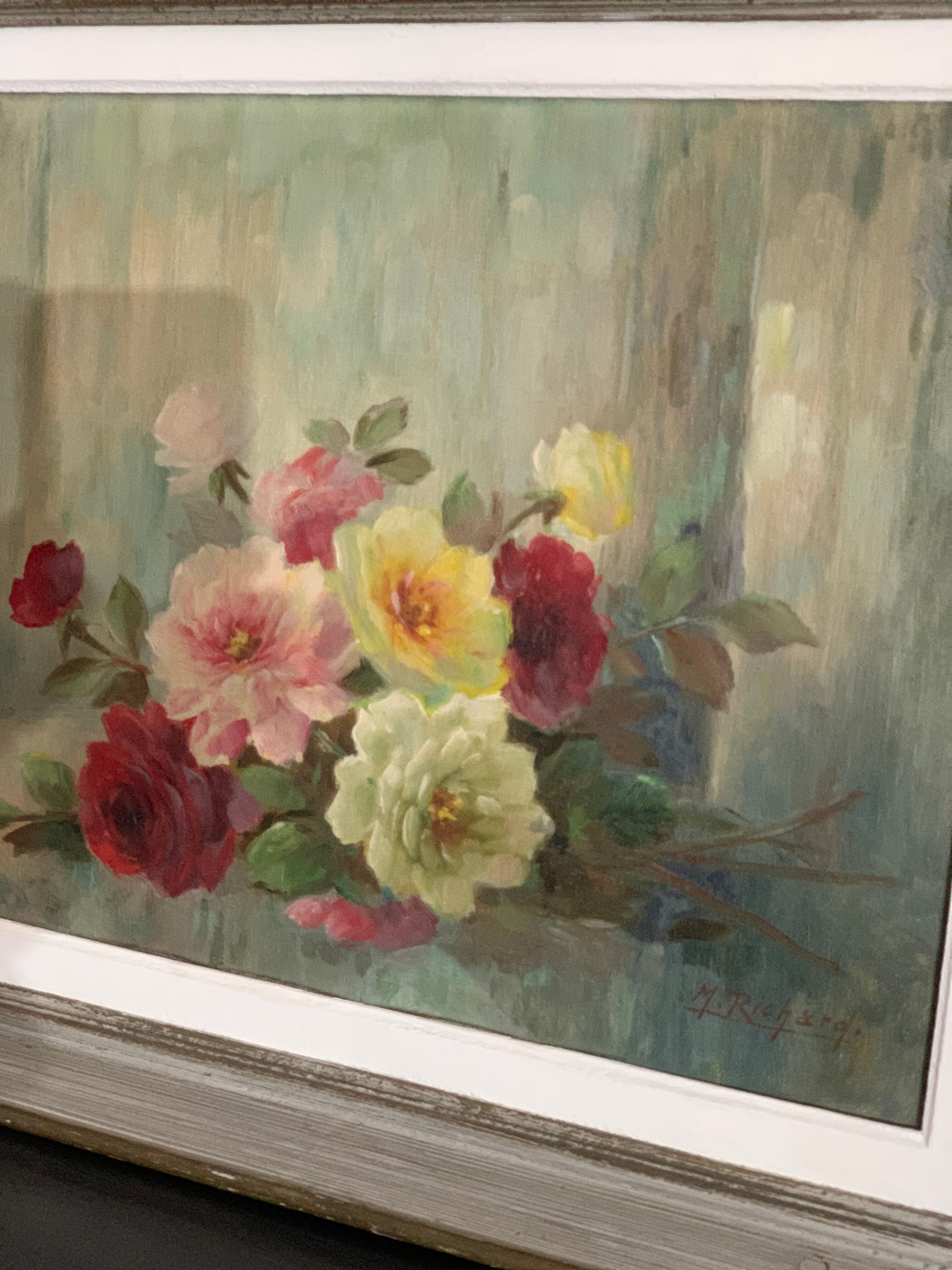 Vintage painting flowers
