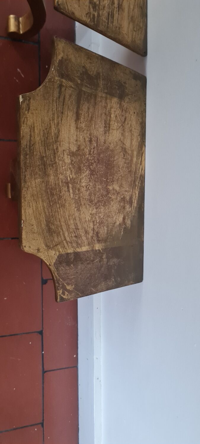 Pair of Florentine wall shelves