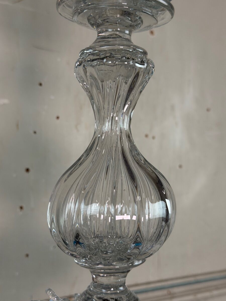 Venetian candlestick made of Murano glass, circa 1880