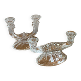 Glass candle holders