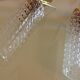 Pair of brass wall lamps conical glasses from the 60's