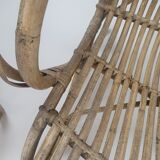 Set of Two Midcentury Rattan Armchairs, 1960s