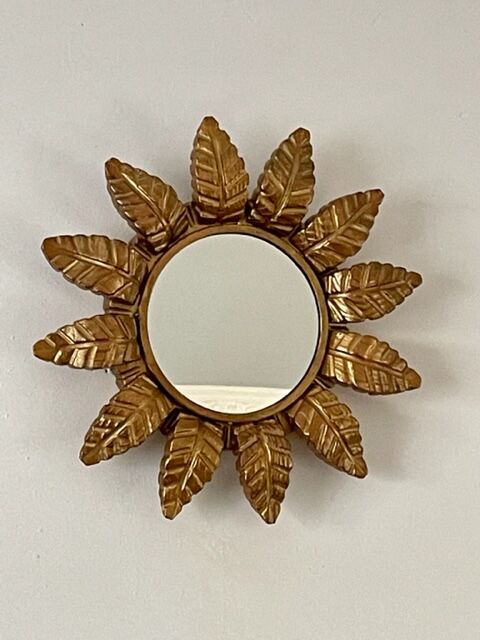 Sun mirror in gilded wood 1960