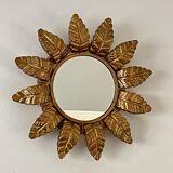 Sun mirror in gilded wood 1960