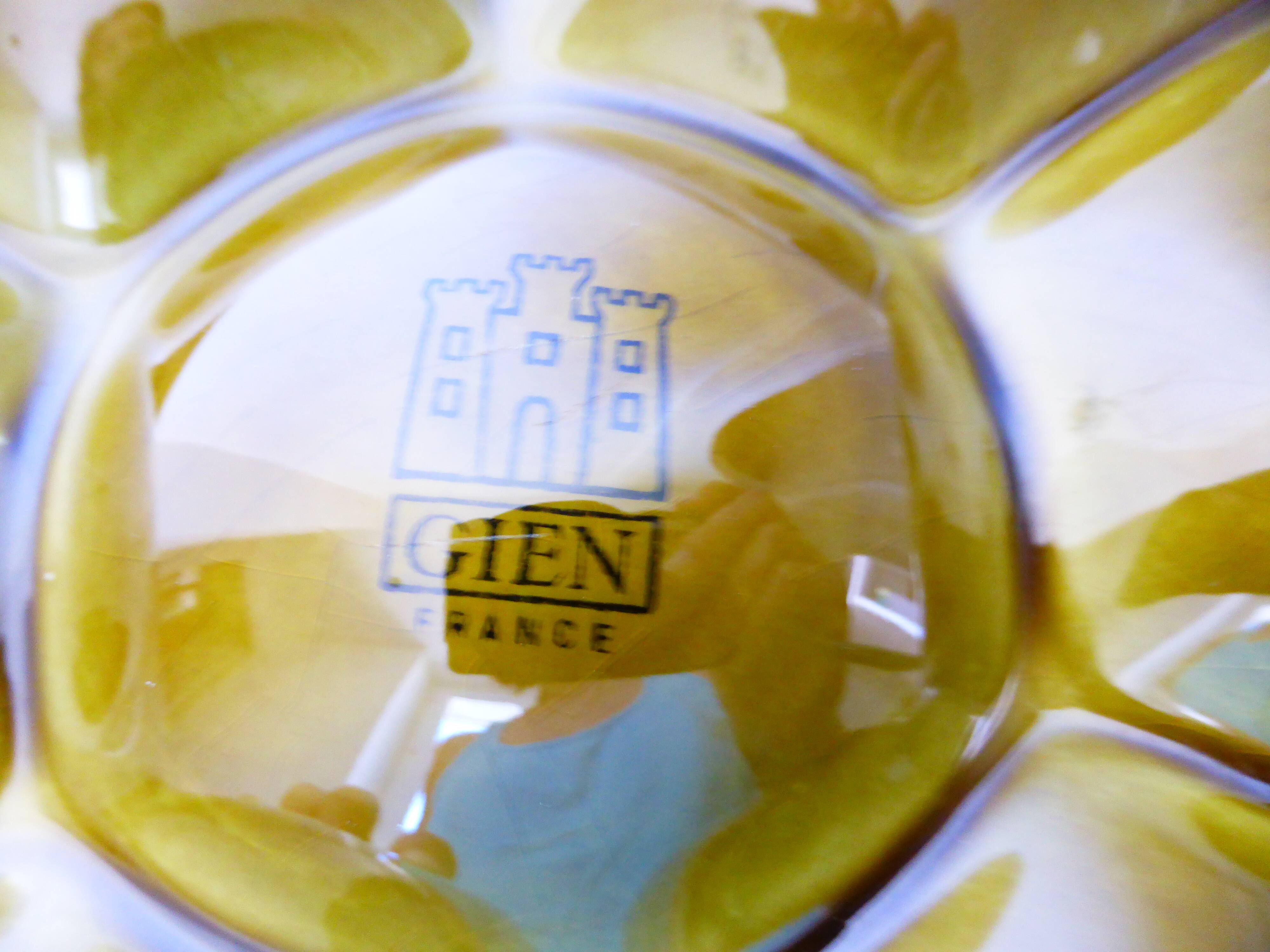 3 vintage oyster plates from Gien in porcelain 2106173