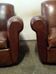 Club armchairs with straight backrest