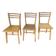 Set of 3 bistrot chairs 1950