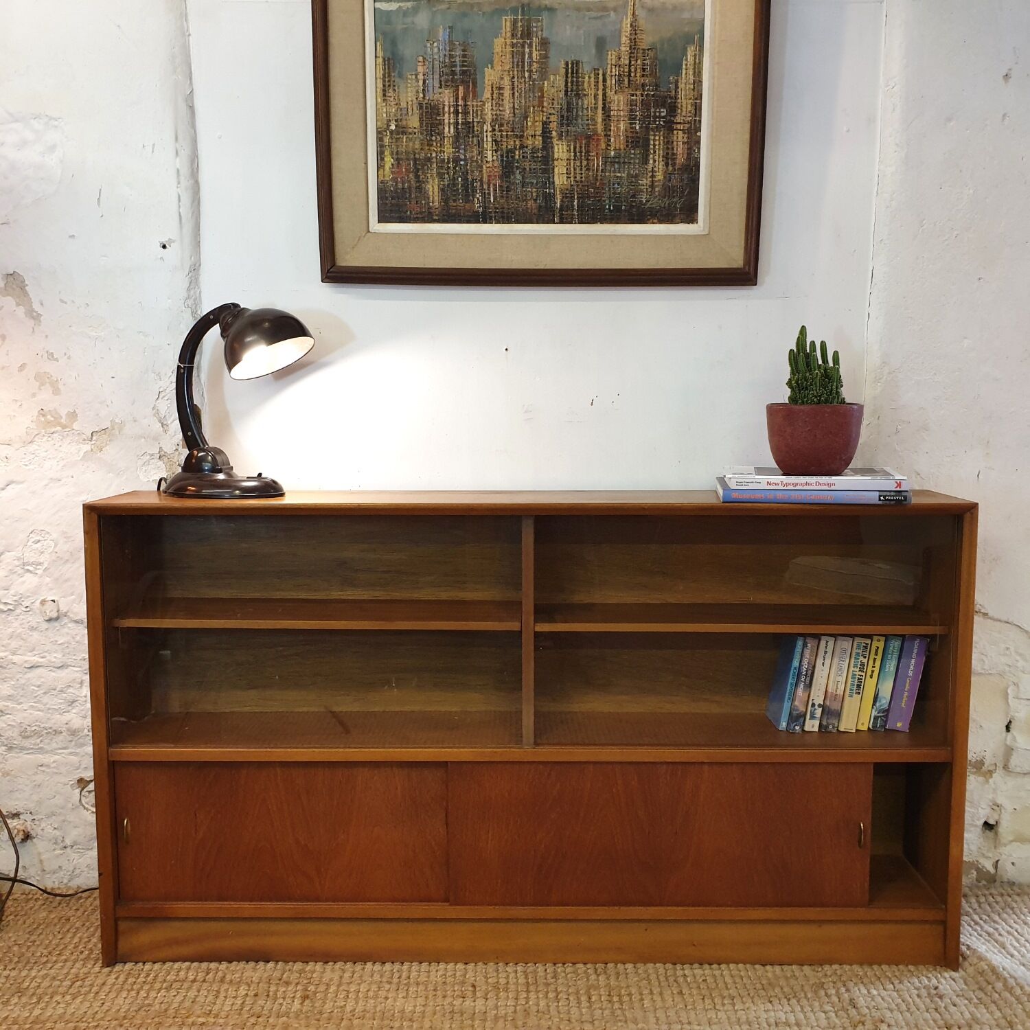 Bibliothèque en teck Herbert Gibbs 1950 's