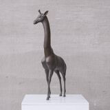 Mid-century french brass patinated giraffe object