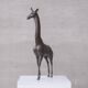 Mid-century french brass patinated giraffe object