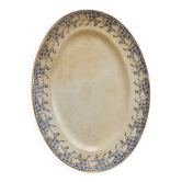 Antique oval serving dish, ironstone Creil & Montereau - Tolga model