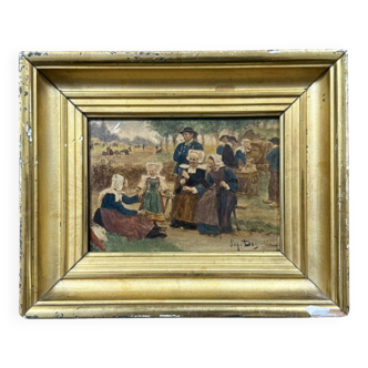 Oil painting on panel signed Deyrolle (1844-1923)