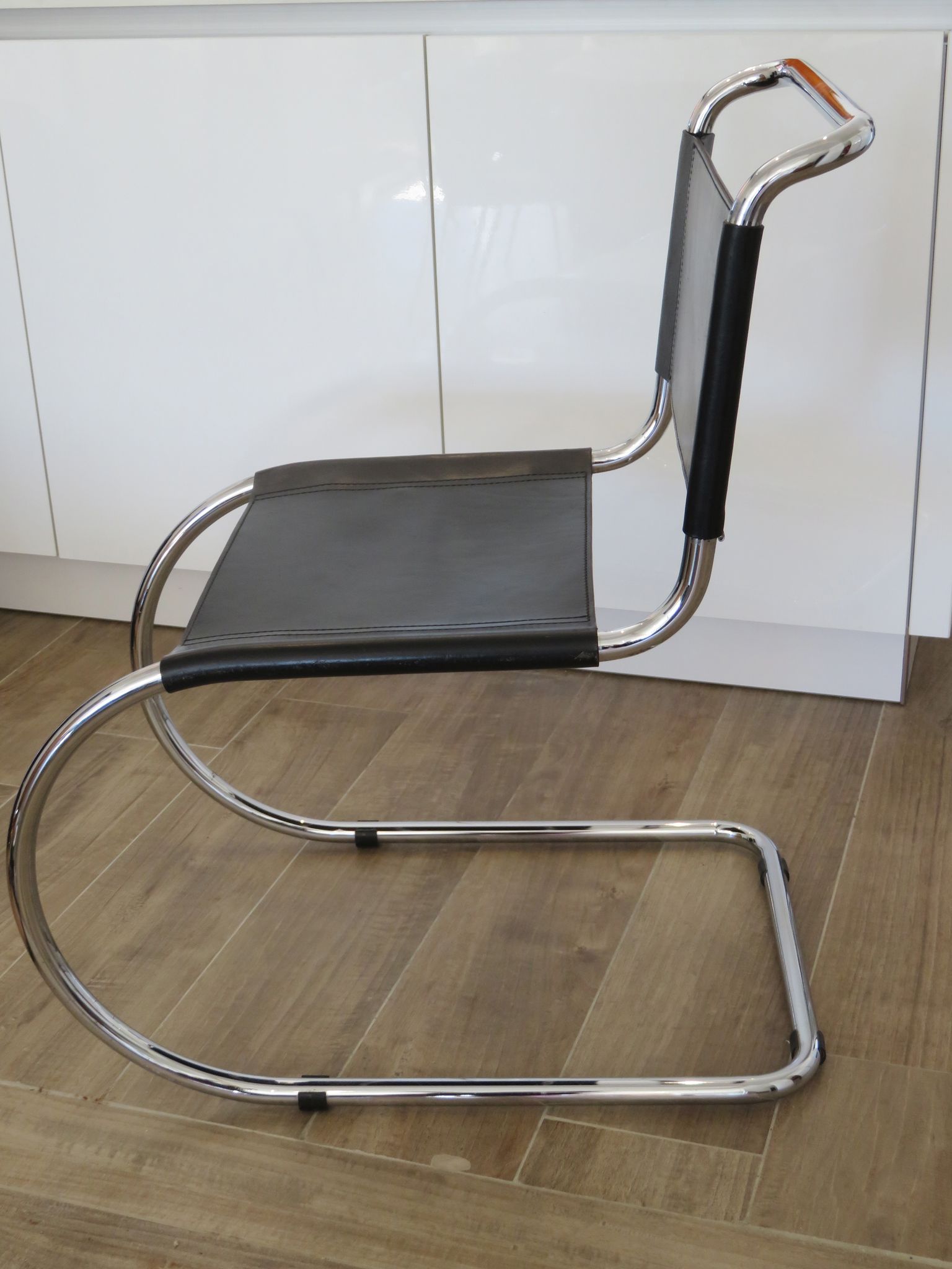 Chair sled vintage MR10 by Ludwig Mies Van der Rohe for Thonet