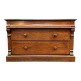 Large commode anglaise en acajou - Début XXe siècle