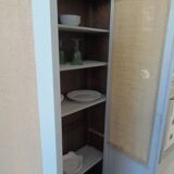 Library, vintage dresser re-enchanted in cloud gray.