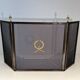 Neoclassical Three-Panel Steel Mesh Fire Screen