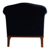 Navy boucle lounge chair | Sweden | 1940s