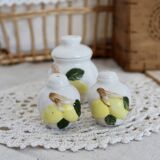 Vintage lemon barbotine condiment service